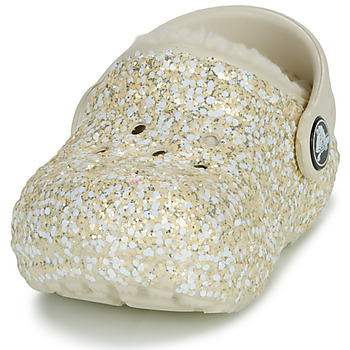 Crocs Classic Lined Glitter Clog T Beige / Gold