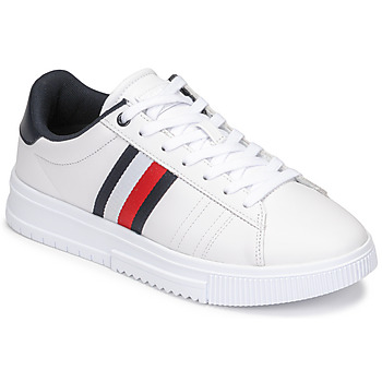 Tommy Hilfiger SUPERCUP LEATHER White / Marine / Red