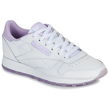 Shoes Women Low top trainers Reebok Classic CLASSIC LEATHER White / Violet