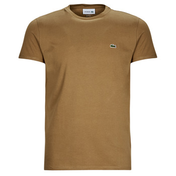 Clothing Men short-sleeved t-shirts Lacoste TH6709-SIX Beige