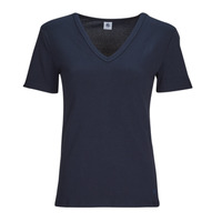Clothing Women short-sleeved t-shirts Petit Bateau MC COL V Marine