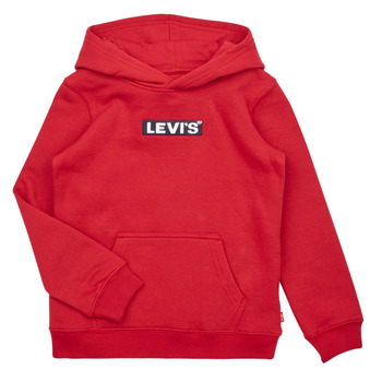 Clothing Boy sweaters Levi's LVN BOXTAB PULLOVER HOODIE Red