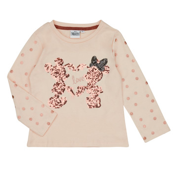 Clothing Girl Long sleeved shirts TEAM HEROES  T SHIRT MINNIE MOUSE Beige