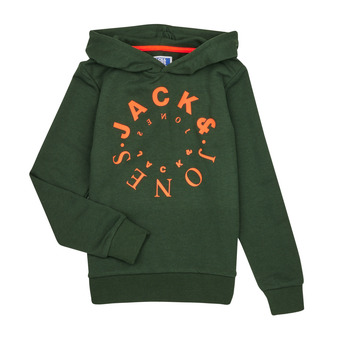 Clothing Boy sweaters Jack & Jones JJWARRIOR SWEAT HOOD Green