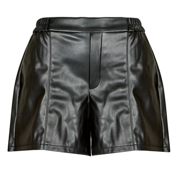 Clothing Women Shorts / Bermudas Vila VIPEN RW COATED SHORTS Black