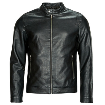 Clothing Men Leather jackets / Imitation le Jack & Jones JJEROCKY CLEAN JACKET Black