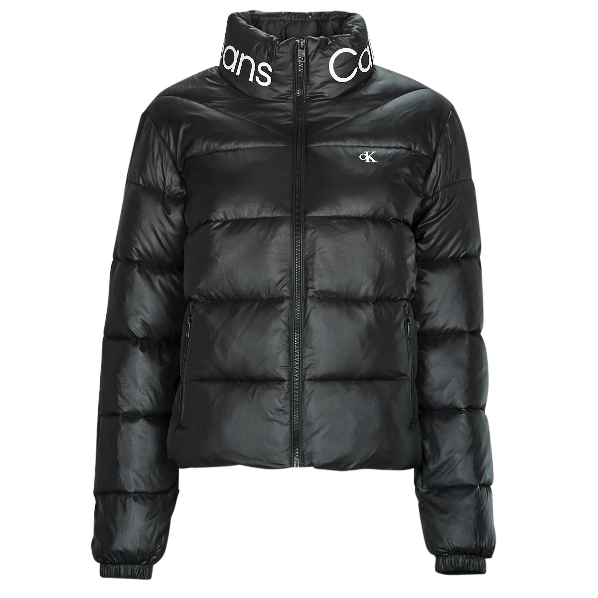 Calvin Klein PADDED coats delivery FITTED Spartoo Jeans ! Black JACKET Duffel Women | LW Clothing - Free - NET