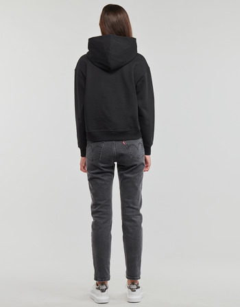 Calvin Klein Jeans WOVEN LABEL HOODIE Black