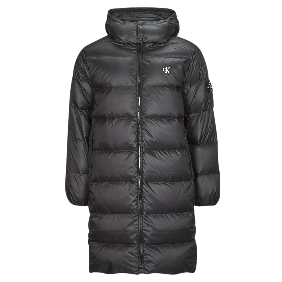 Men - Duffel Black DOWN NET LONG PARKA Klein delivery Calvin ! - | Clothing coats ESSENTIALS Jeans Free Spartoo