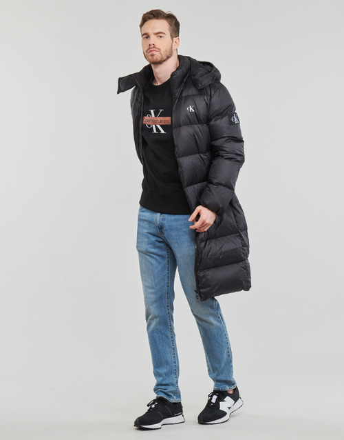 Calvin Klein Jeans ESSENTIALS delivery LONG - Black Men Free NET PARKA Spartoo Duffel coats | - Clothing DOWN 