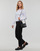Clothing Women Long sleeved shirts Calvin Klein Jeans WOVEN LABEL RIB LONG SLEEVE White
