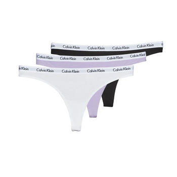 Underwear Women G-strings / Thongs Calvin Klein Jeans THONG X3 Black / White / Lilac