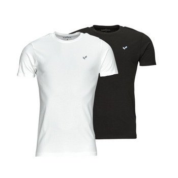 Clothing Men short-sleeved t-shirts Kaporal RIFT Black / White
