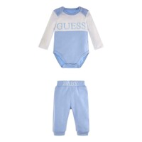 Clothing Boy Sets & Outfits Guess MID ORGANIC COTON White / Blue