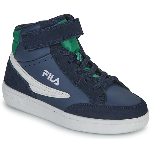 Spartoo High - | VELCRO KIDS Fila NET trainers CREW / Shoes ! MID Marine top Child Green delivery - Free