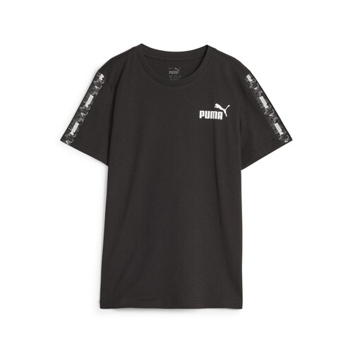 Puma ESS TAPE CAMO TEE B Black - Free delivery | Spartoo NET ! - Clothing  short-sleeved t-shirts Child
