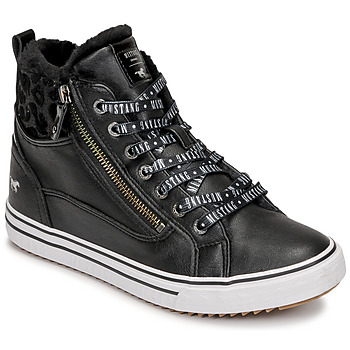 Shoes Women High top trainers Mustang  Black