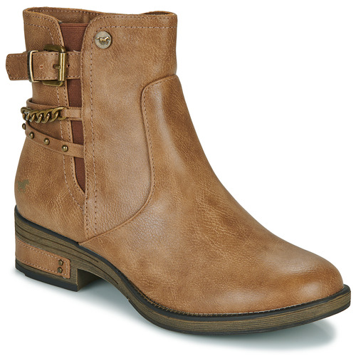 Shoes Women Ankle boots Mustang 1293525 Taupe