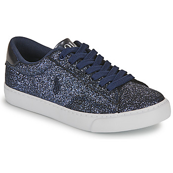 Shoes Girl Low top trainers Polo Ralph Lauren THERON V Marine / Glitter