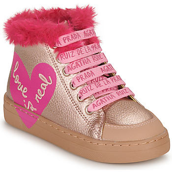 Shoes Girl High top trainers Agatha Ruiz de la Prada BETTYL Pink
