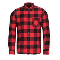 Clothing Men long-sleeved shirts HUGO Ermann Black / Red