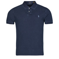 Clothing Men short-sleeved polo shirts Polo Ralph Lauren POLO AJUSTE DROIT EN COTON BASIC MESH Blue / Dark / Indigo