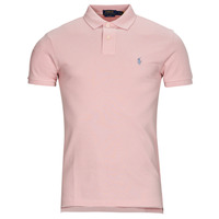 Clothing Men short-sleeved polo shirts Polo Ralph Lauren POLO AJUSTE SLIM FIT EN COTON BASIC MESH Pink