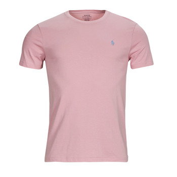 Clothing Men short-sleeved t-shirts Polo Ralph Lauren T-SHIRT AJUSTE EN COTON Pink / Chino / Pink