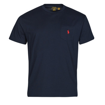 Clothing Men short-sleeved t-shirts Polo Ralph Lauren T-SHIRT AJUSTE EN COTON Marine / Ink