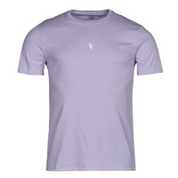 Clothing Men short-sleeved t-shirts Polo Ralph Lauren T-SHIRT AJUSTE EN COTON LOGO CENTRAL Mauve / Flower / Purple