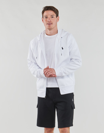 Clothing Men sweaters Polo Ralph Lauren SWEATSHIRT ZIPPE EN DOUBLE KNIT TECH White / White