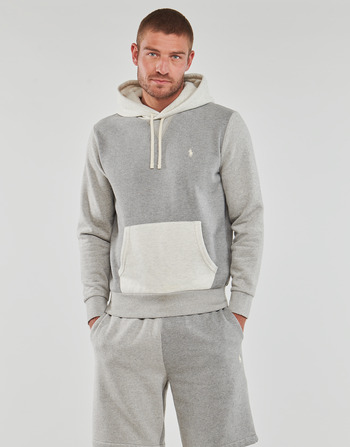 Clothing Men sweaters Polo Ralph Lauren SWEATSHIRT CAPUCHE EN MOLLETON COLOBLOCK Grey / New / Sand / Heather / Multi