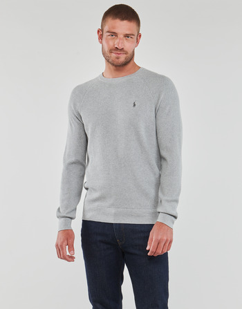 Clothing Men jumpers Polo Ralph Lauren PULL COL ROND EN COTON TEXTURE Grey / Andover / Heather