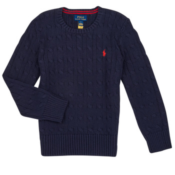 Clothing Children jumpers Polo Ralph Lauren LS CABLE CN-TOPS-SWEATER Marine