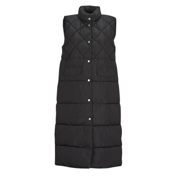 Clothing Women Duffel coats Only ONLSTACY QUILTED LONG WAISTCOAT OTW Black