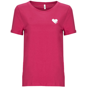 Clothing Women short-sleeved t-shirts Only ONLKITA S/S LOGO TOP Pink