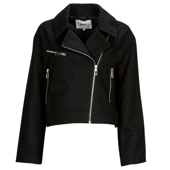 Clothing Women Leather jackets / Imitation le Only ONLNANCY BIKER JACKET OTW Black