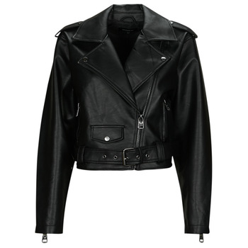 Clothing Women Leather jackets / Imitation le Only ONLLOUIE FAUX LEAHTER BIKER OTW Black