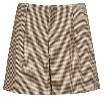 Clothing Women Shorts / Bermudas Only ONLMOLLY HW CHECK SHORTS TLR Beige