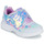 Shoes Girl Low top trainers Skechers GLIMMER KICKS Silver / Pink / Led