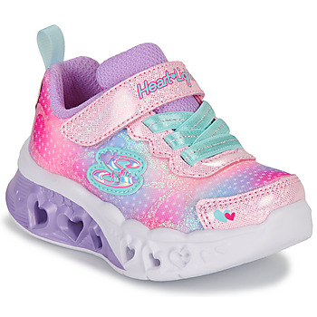 Shoes Girl Low top trainers Skechers FLUTTER HEART -SIMPLY LIGHTS Pink / Led