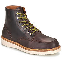 Shoes Men Mid boots Selected SLHTEO NEW LEATHER MOC-TOE BOOT Brown