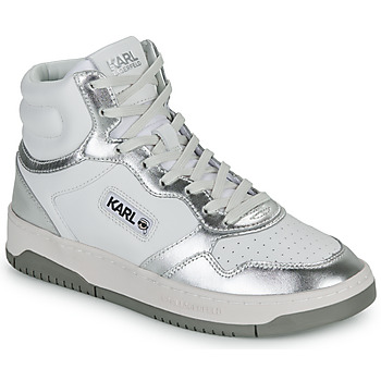 Shoes Women High top trainers Karl Lagerfeld KREW KC Kollar Mid Boot White / Silver