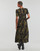 Clothing Women Long Dresses Ikks BX30695 Kaki / Black