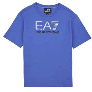 Clothing Boy short-sleeved t-shirts Emporio Armani EA7 VISIBILITY TSHIRT Blue