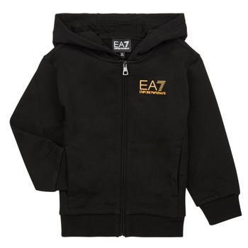 Clothing Boy sweaters Emporio Armani EA7 CORE ID SWEATSHIRT Black / Gold