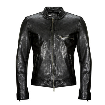 Clothing Men Leather jackets / Imitation le Oakwood BOBBY Black