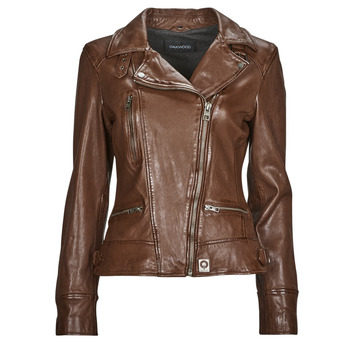 Clothing Women Leather jackets / Imitation le Oakwood VIDEO Chocolate