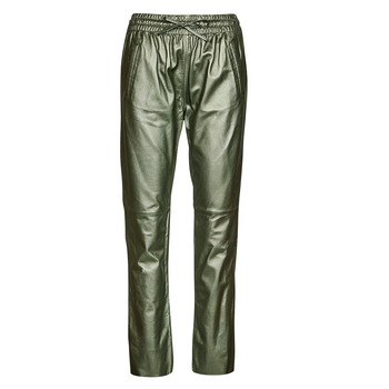 Clothing Women Wide leg / Harem trousers Oakwood GIFT METAL Green / Metallic