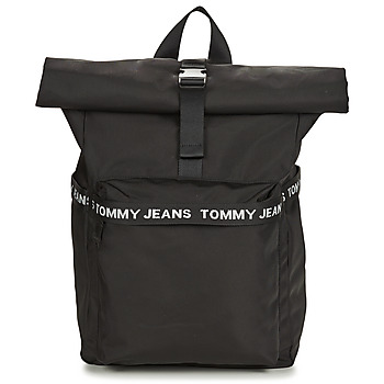 Bags Women Rucksacks Tommy Jeans TJM ESSENTIAL ROLLTOP BP Black